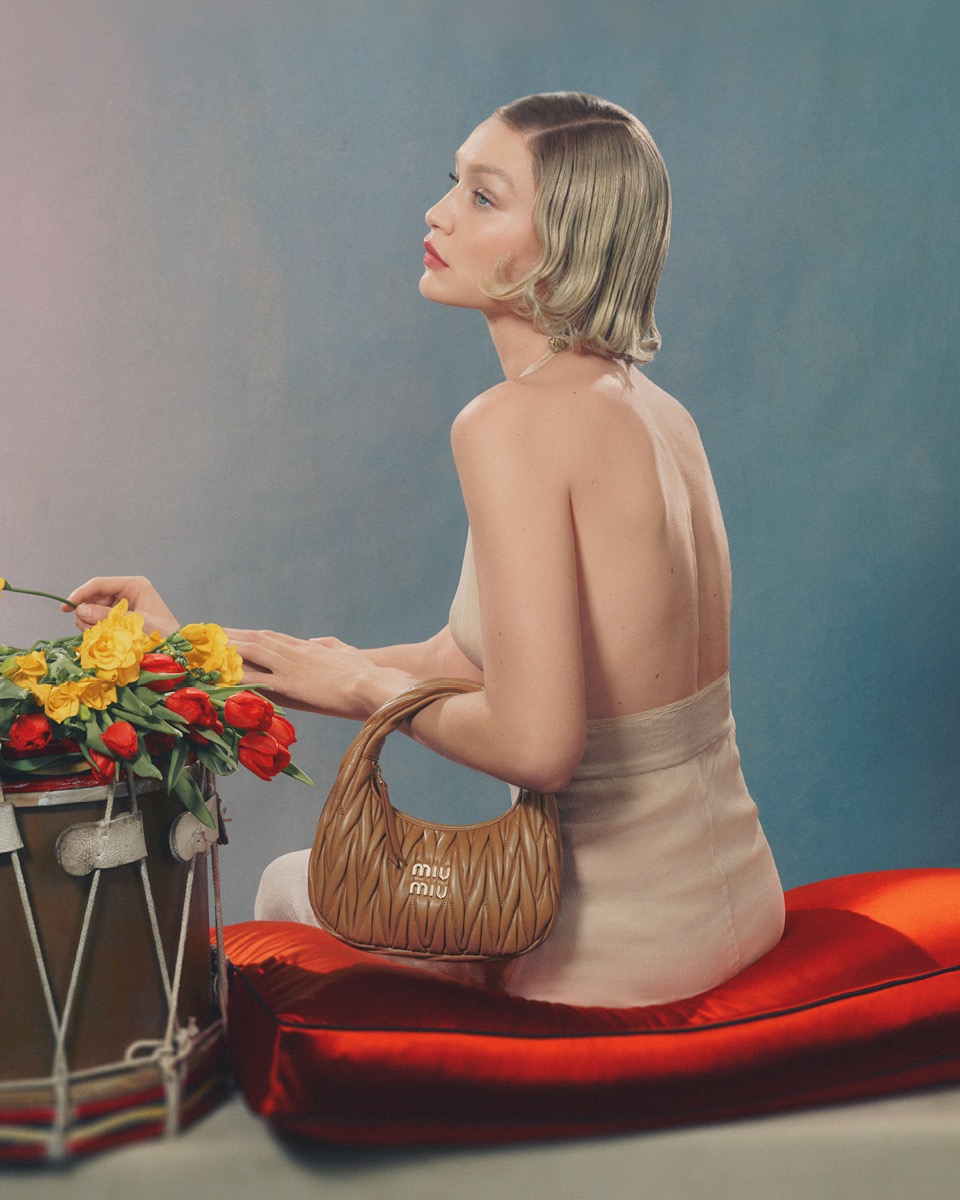 Gigi Hadid For Miu Miu Iconic Wander and Arcadie Bags